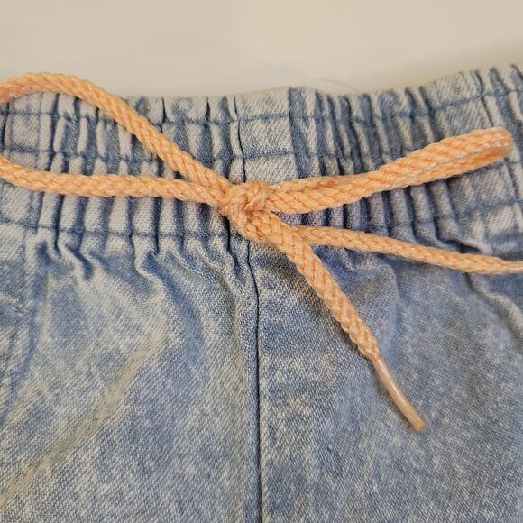 Vintage Small Hands Baby Shorts 18M Acid Wash Denim Catch a Wave Patch Cotton - Picture 4 of 8
